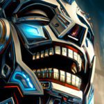 ai generated image of a robot laughing at an ai generated joke