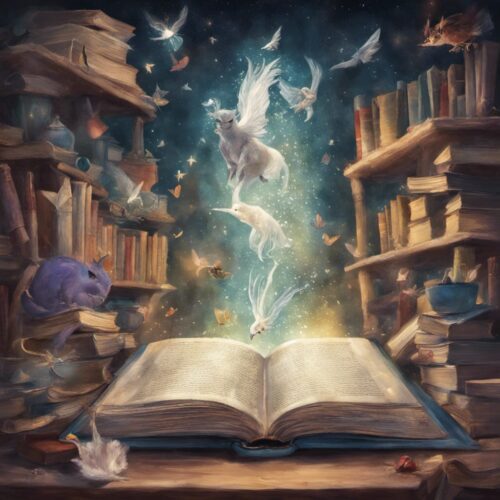 image of a magical bedtime story with character emanating from it