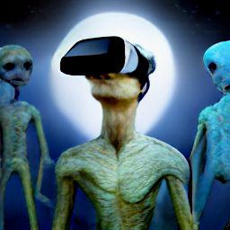 alien watching vr tv, a strange bedtime story